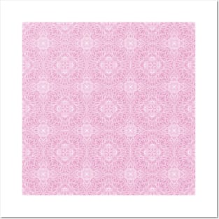 Pink Mandala Pattern Posters and Art